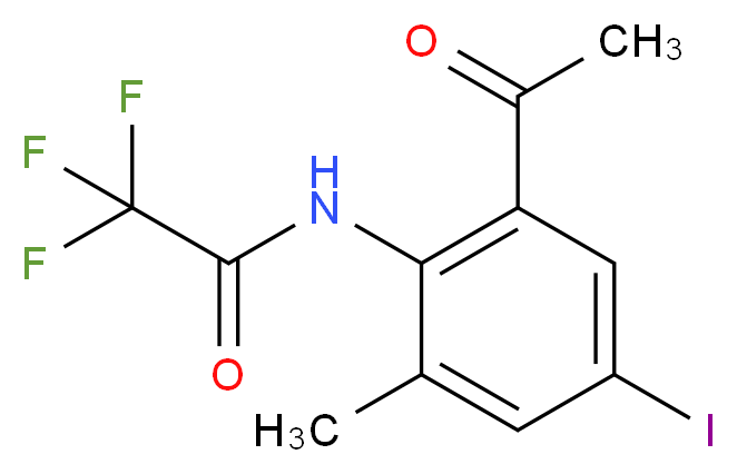 2-Acetyl-4-iodo-6-methyl-N-(trifluoroacetyl)aniline_分子结构_CAS_)