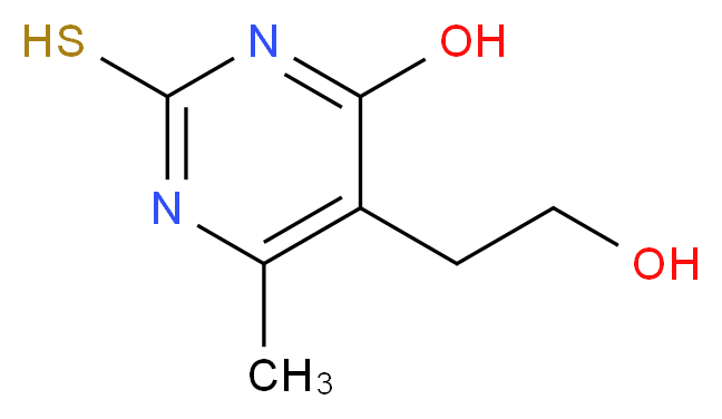 5-(2-hydroxyethyl)-2-mercapto-6-methylpyrimidin-4-ol_分子结构_CAS_21585-16-0)