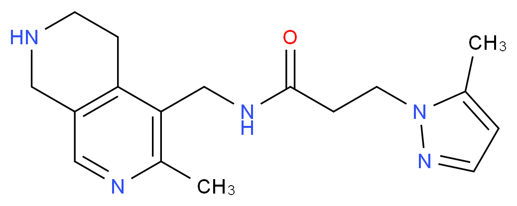 3-(5-methyl-1H-pyrazol-1-yl)-N-[(3-methyl-5,6,7,8-tetrahydro-2,7-naphthyridin-4-yl)methyl]propanamide_分子结构_CAS_)