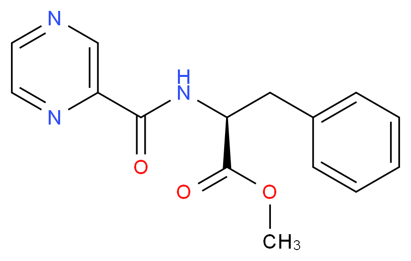 N-Pyrazinylcarbonyl-L-phenylalanine Methyl Ester_分子结构_CAS_73058-37-4)