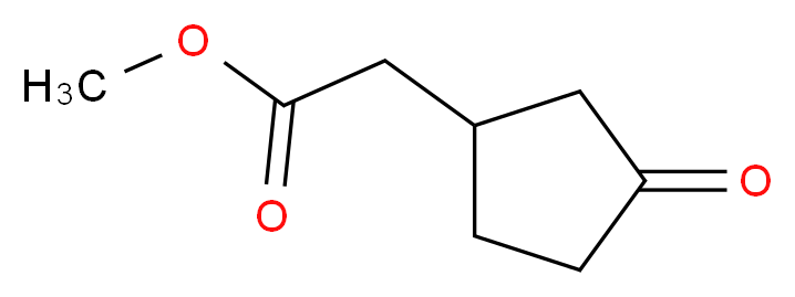methyl 2-(3-oxocyclopentyl)acetate_分子结构_CAS_2630-38-8