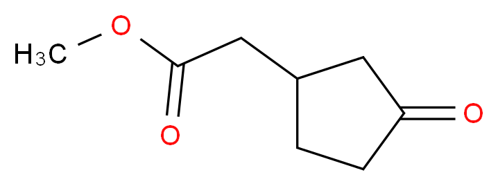 Methyl 2-(3-oxocyclopentyl)acetate_分子结构_CAS_2630-38-8)