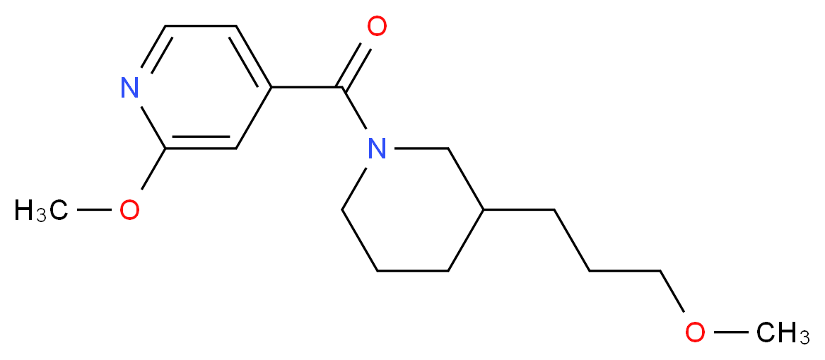 2-methoxy-4-{[3-(3-methoxypropyl)-1-piperidinyl]carbonyl}pyridine_分子结构_CAS_)