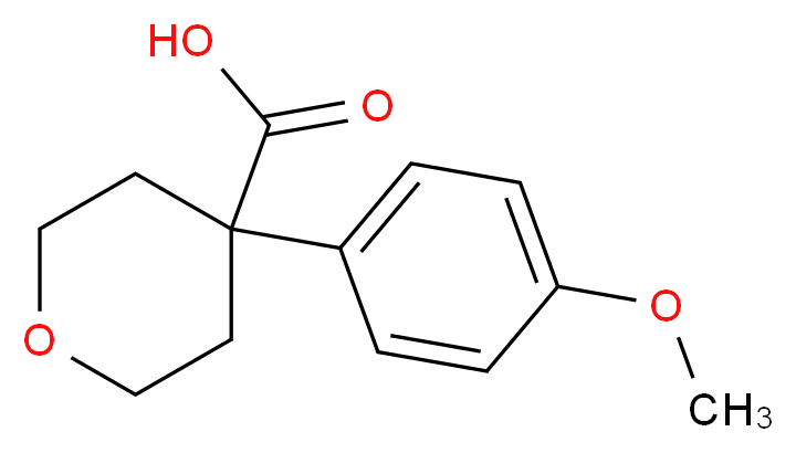 4-(4-methoxyphenyl)tetrahydro-2H-pyran-4-carboxylic acid_分子结构_CAS_3648-58-6)