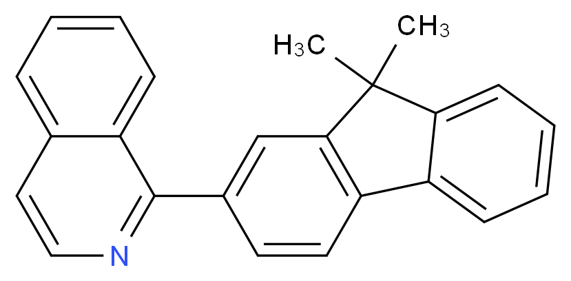 1-(9,9-DiMethyl-9H-fluoren-2-yl)isoquinoline_分子结构_CAS_435277-99-9)