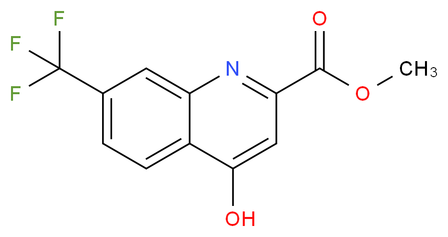 methyl 4-hydroxy-7-(trifluoromethyl)quinoline-2-carboxylate_分子结构_CAS_1072944-69-4