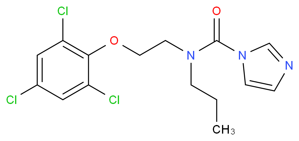 N-propyl-N-[2-(2,4,6-trichlorophenoxy)ethyl]-1H-imidazole-1-carboxamide_分子结构_CAS_67747-09-5