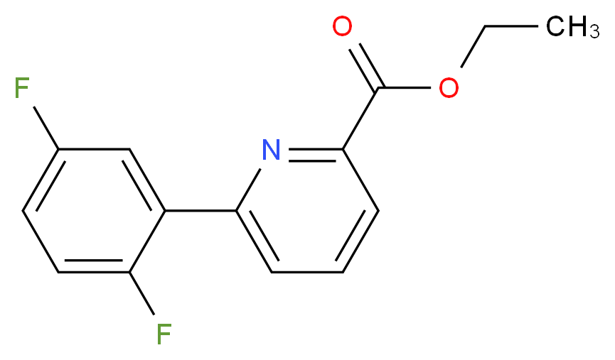 Ethyl 6-(2,5-difluorophenyl)picolinate_分子结构_CAS_1330750-30-5)