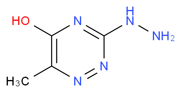 3-hydrazinyl-6-methyl-1,2,4-triazin-5-ol_分子结构_CAS_38736-23-1