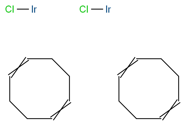 bis(chloroiridium); bis(cycloocta-1,5-diene)_分子结构_CAS_12112-67-3