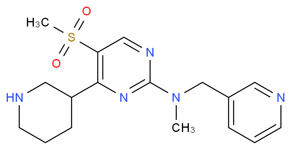 N-methyl-5-(methylsulfonyl)-4-piperidin-3-yl-N-(pyridin-3-ylmethyl)pyrimidin-2-amine_分子结构_CAS_)