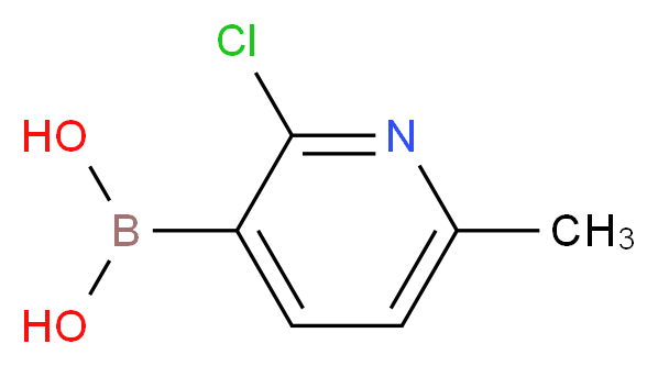 2-CHLORO-6-METHYLPYRIDINE-3-BORONIC ACID_分子结构_CAS_536693-95-5)