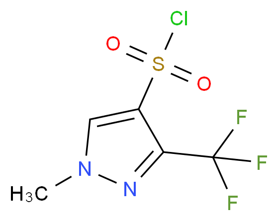 1-methyl-3-(trifluoromethyl)-1H-pyrazole-4-sulfonyl chloride_分子结构_CAS_519056-67-8