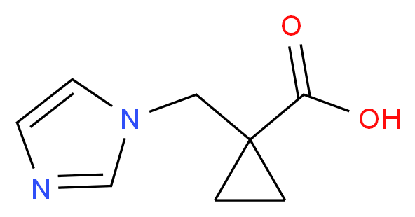 1-(1H-imidazol-1-ylmethyl)cyclopropane-1-carboxylic acid_分子结构_CAS_1177274-20-2