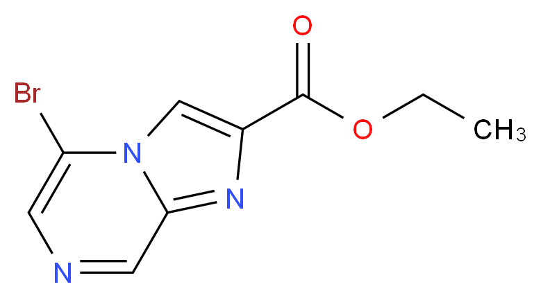 Ethyl 5-bromoimidazo[1,2-a]pyrazine-2-carboxylate_分子结构_CAS_87597-27-1)