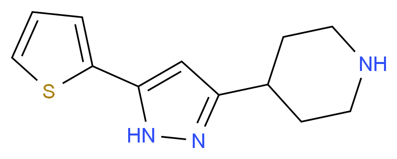 4-[5-(2-Thienyl)-1H-pyrazol-3-yl]piperidine_分子结构_CAS_321848-28-6)