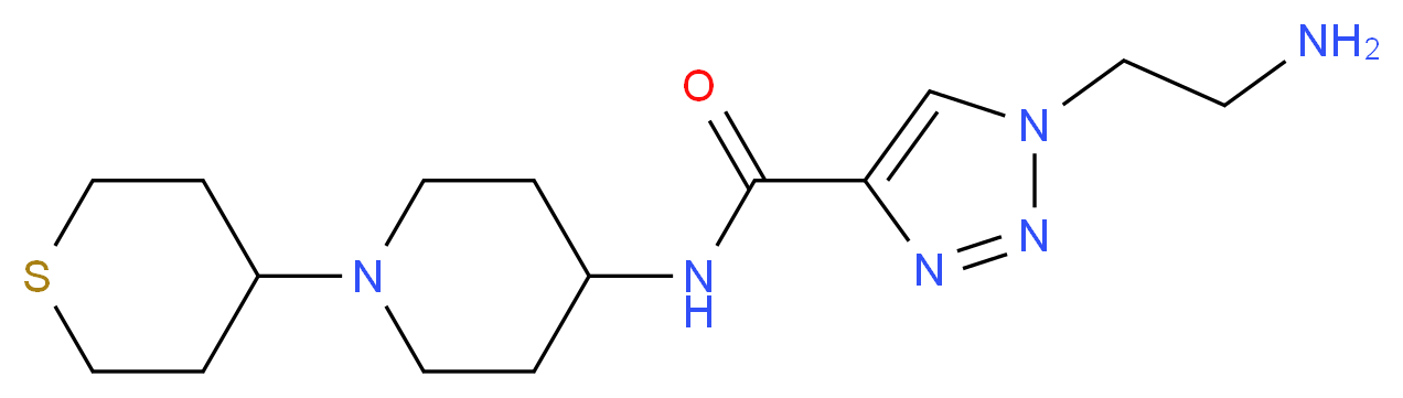 1-(2-aminoethyl)-N-[1-(tetrahydro-2H-thiopyran-4-yl)piperidin-4-yl]-1H-1,2,3-triazole-4-carboxamide_分子结构_CAS_)