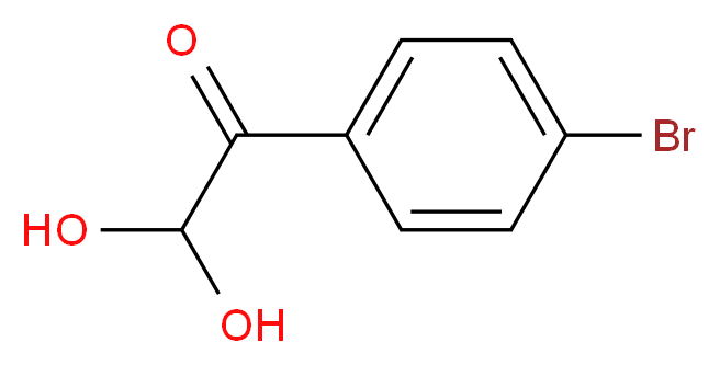 2-(4-Bromophenyl)-2-oxoacetaldehyde hydrate_分子结构_CAS_859775-25-0)