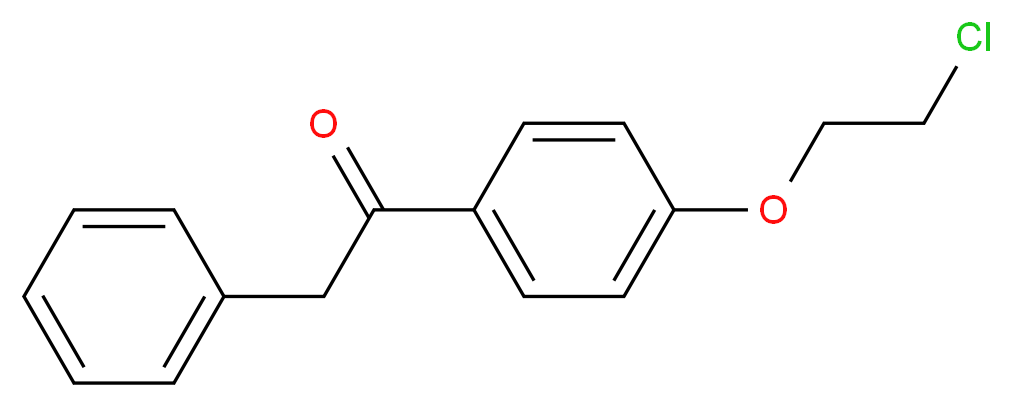 1-[4-(2-chloroethoxy)phenyl]-2-phenylethan-1-one_分子结构_CAS_19561-95-6