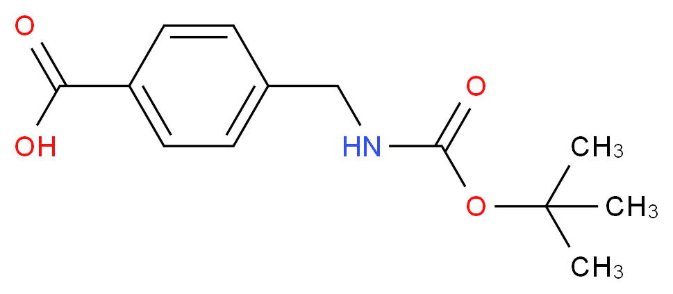 4-({[(tert-butoxy)carbonyl]amino}methyl)benzoic acid_分子结构_CAS_33233-67-9