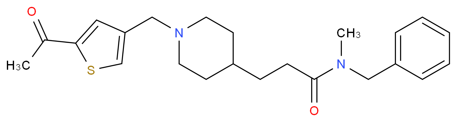 3-{1-[(5-acetyl-3-thienyl)methyl]-4-piperidinyl}-N-benzyl-N-methylpropanamide_分子结构_CAS_)