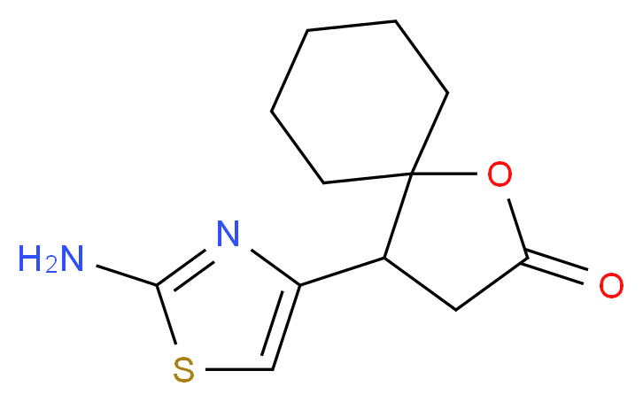 4-(2-amino-1,3-thiazol-4-yl)-1-oxaspiro[4.5]decan-2-one_分子结构_CAS_137180-65-5