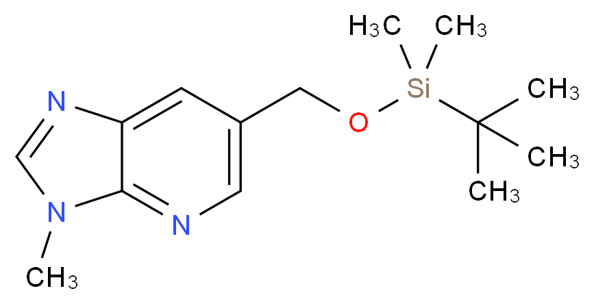 6-{[(tert-butyldimethylsilyl)oxy]methyl}-3-methyl-3H-imidazo[4,5-b]pyridine_分子结构_CAS_1186311-15-8