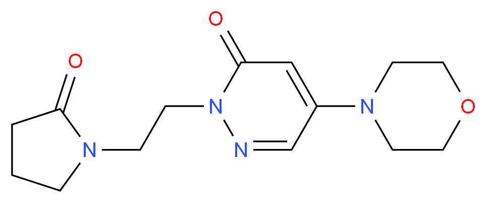 5-morpholin-4-yl-2-[2-(2-oxopyrrolidin-1-yl)ethyl]pyridazin-3(2H)-one_分子结构_CAS_)