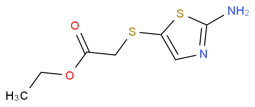 ethyl 2-[(2-amino-1,3-thiazol-5-yl)sulfanyl]acetate_分子结构_CAS_859522-19-3