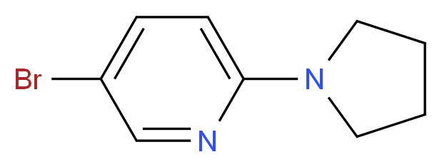 5-bromo-2-(pyrrolidin-1-yl)pyridine_分子结构_CAS_210963-93-2