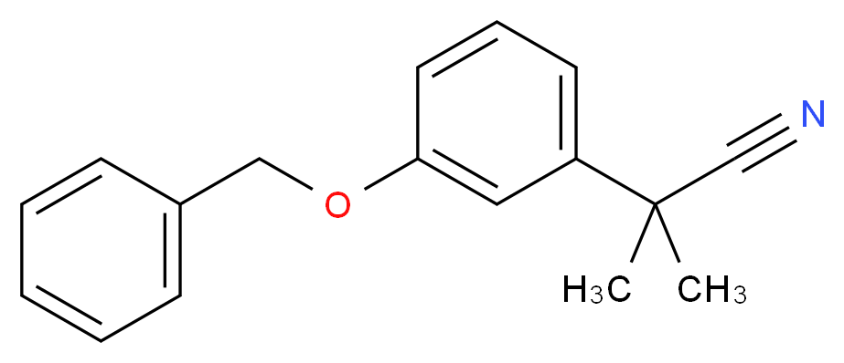 2-[3-(benzyloxy)phenyl]-2-methylpropanenitrile_分子结构_CAS_70120-08-0