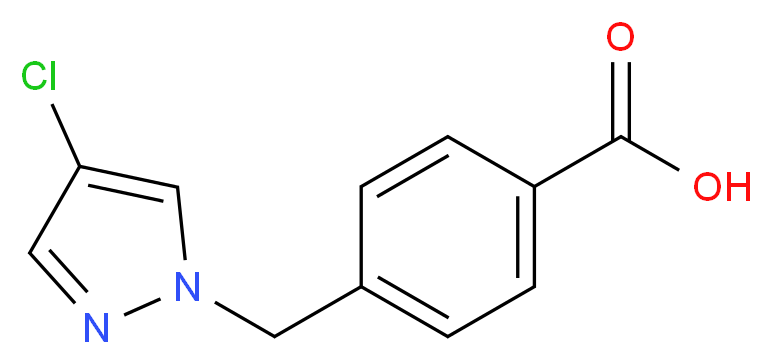 4-(4-Chloro-pyrazol-1-ylmethyl)-benzoic acid_分子结构_CAS_)