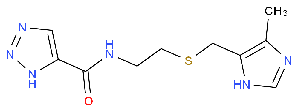 N-(2-{[(4-methyl-1H-imidazol-5-yl)methyl]thio}ethyl)-1H-1,2,3-triazole-5-carboxamide_分子结构_CAS_)
