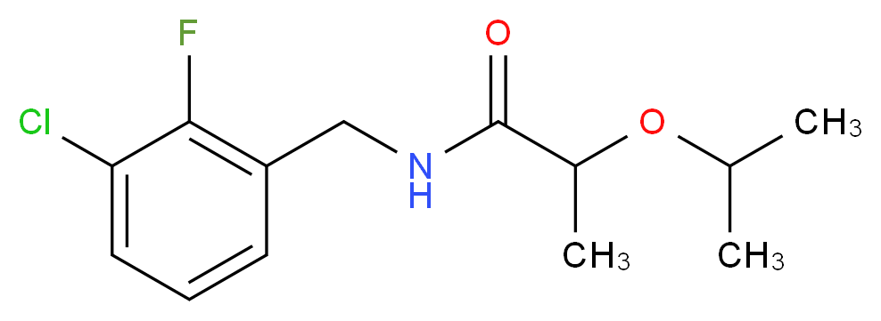 N-(3-chloro-2-fluorobenzyl)-2-isopropoxypropanamide_分子结构_CAS_)