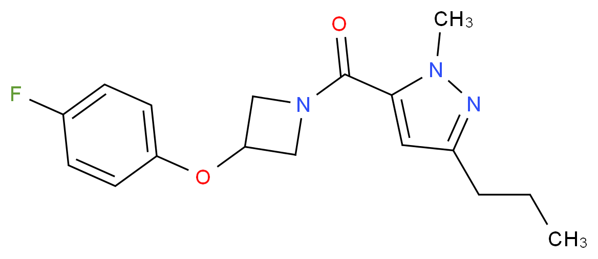 5-{[3-(4-fluorophenoxy)-1-azetidinyl]carbonyl}-1-methyl-3-propyl-1H-pyrazole_分子结构_CAS_)