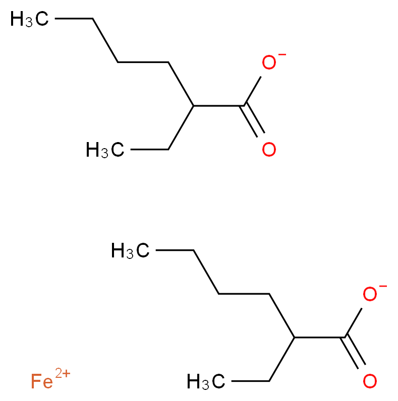 iron(2+) ion bis(2-ethylhexanoate)_分子结构_CAS_19583-54-1