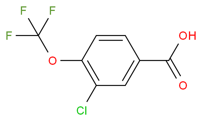 3-chloro-4-(trifluoromethoxy)benzoic acid_分子结构_CAS_158580-93-9