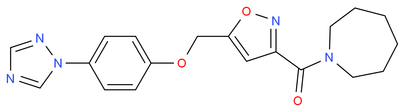 1-[(5-{[4-(1H-1,2,4-triazol-1-yl)phenoxy]methyl}-3-isoxazolyl)carbonyl]azepane_分子结构_CAS_)