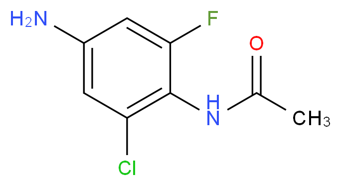 N-(4-amino-2-chloro-6-fluorophenyl)acetamide_分子结构_CAS_218929-90-9