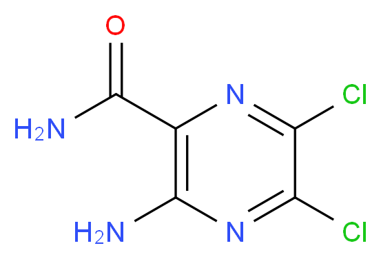 3-Amino-5,6-dichloropyrazine-2-carboxamide_分子结构_CAS_14229-27-7)