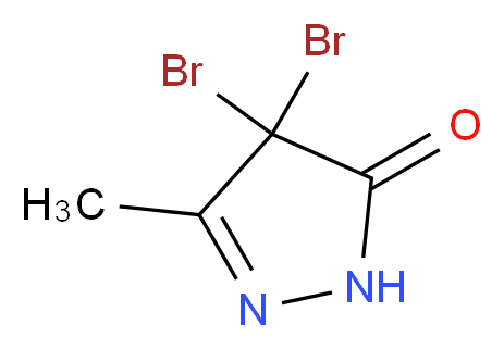 4,4-dibromo-3-methyl-4,5-dihydro-1H-pyrazol-5-one_分子结构_CAS_33549-66-5