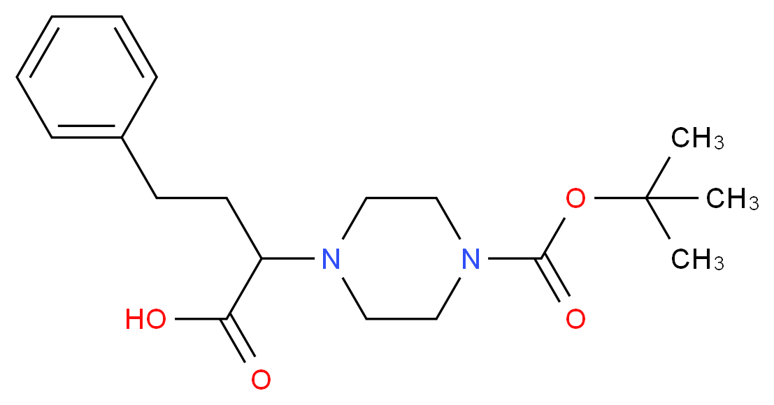 2-{4-[(tert-butyl)oxycarbonyl]piperazinyl}-4-phenylbutanoic acid_分子结构_CAS_)