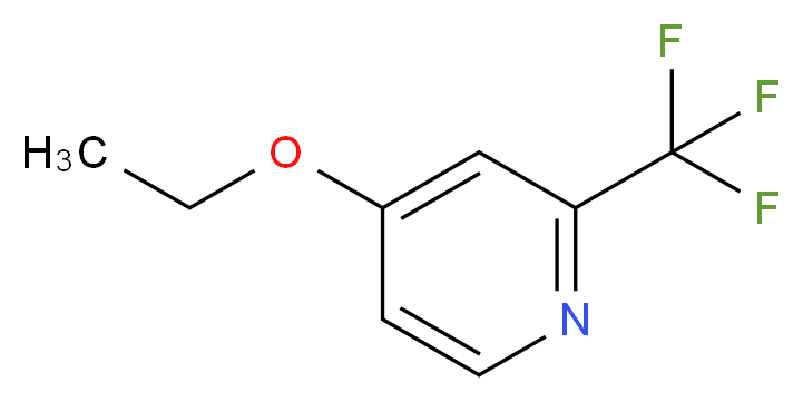 4-ethoxy-2-(trifluoromethyl)pyridine_分子结构_CAS_1297137-82-6