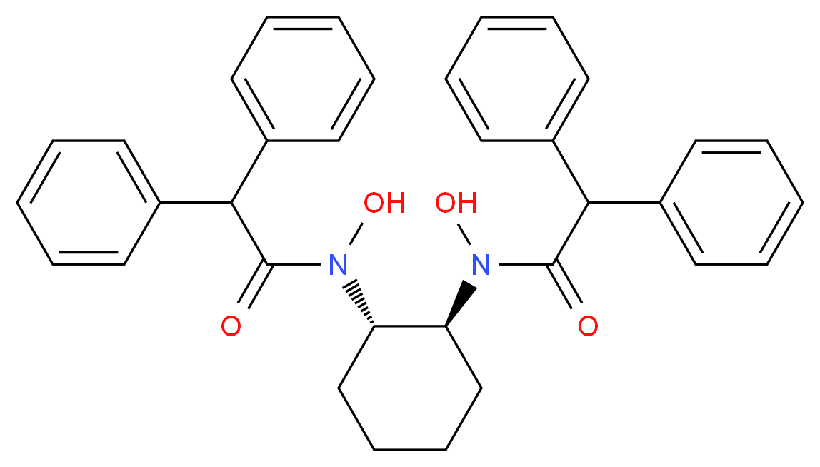 N-hydroxy-N-[(1S,2S)-2-(N-hydroxy-2,2-diphenylacetamido)cyclohexyl]-2,2-diphenylacetamide_分子结构_CAS_1217464-22-6