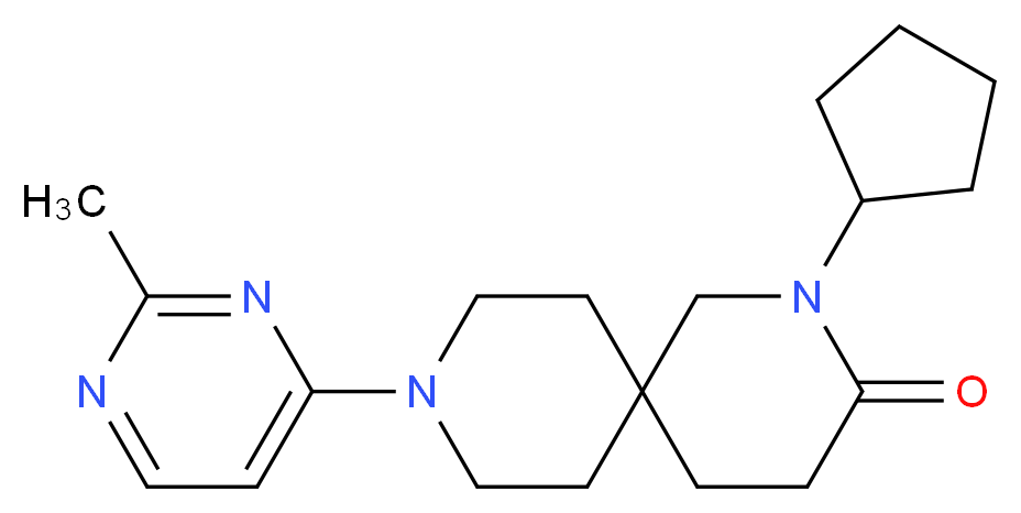 2-cyclopentyl-9-(2-methylpyrimidin-4-yl)-2,9-diazaspiro[5.5]undecan-3-one_分子结构_CAS_)