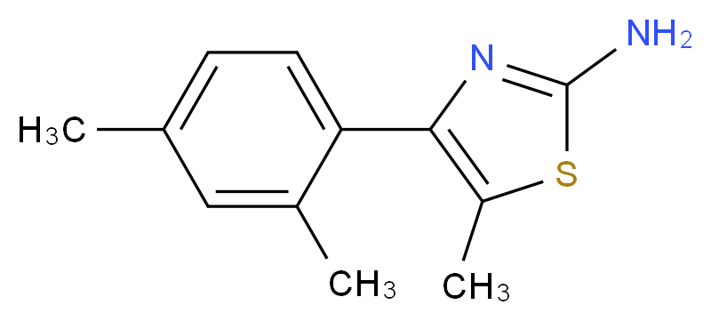 4-(2,4-dimethylphenyl)-5-methyl-1,3-thiazol-2-amine_分子结构_CAS_438227-56-6