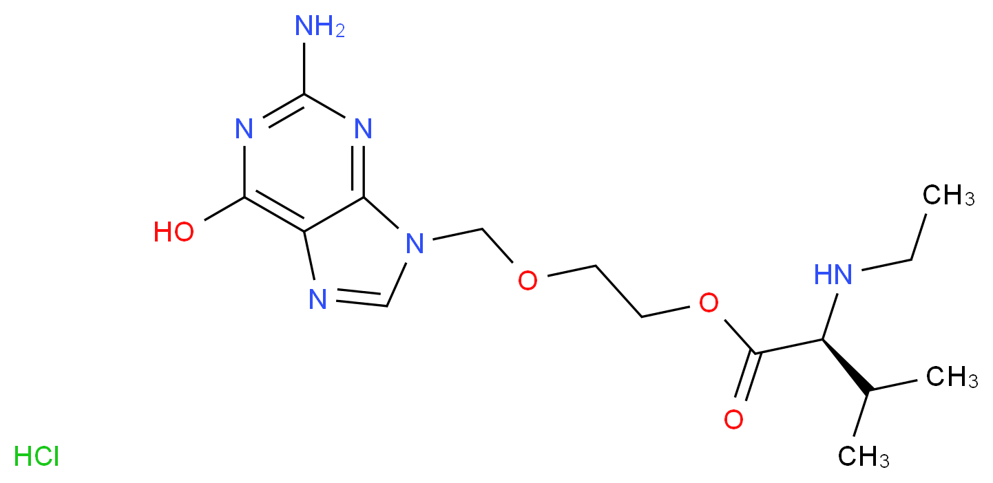 Acyclovir N-Ethyl-L-valinate Hydrochloride_分子结构_CAS_1346617-49-9)