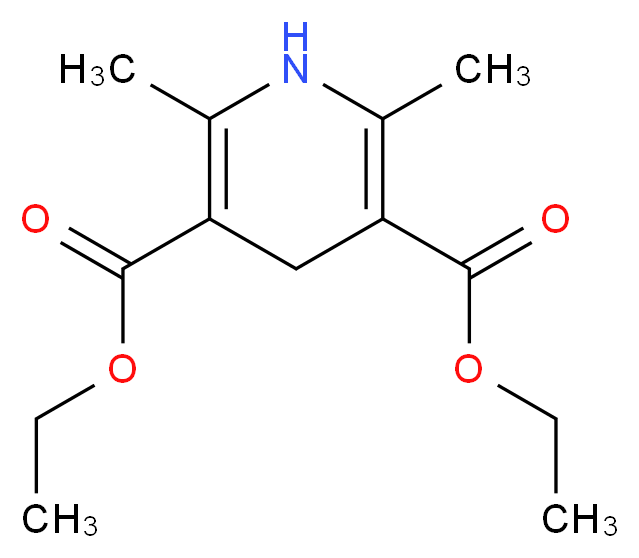 Diethyl 1,4-dihydro-2,6-dimethyl-3,5-pyridinedicarboxylate_分子结构_CAS_1149-23-1)