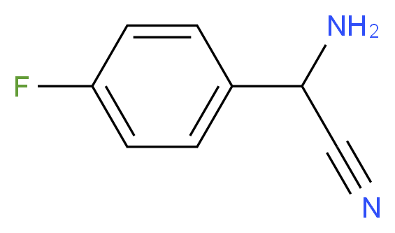 2-amino-2-(4-fluorophenyl)acetonitrile_分子结构_CAS_56464-70-1