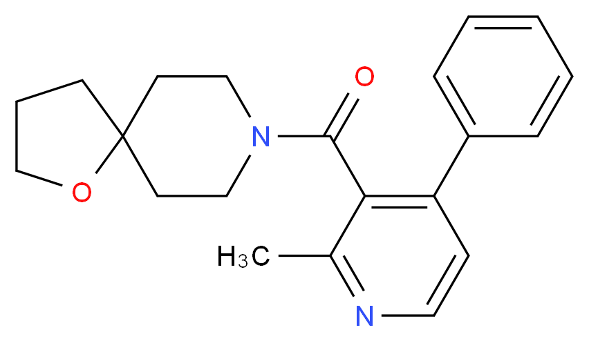 8-[(2-methyl-4-phenyl-3-pyridinyl)carbonyl]-1-oxa-8-azaspiro[4.5]decane_分子结构_CAS_)